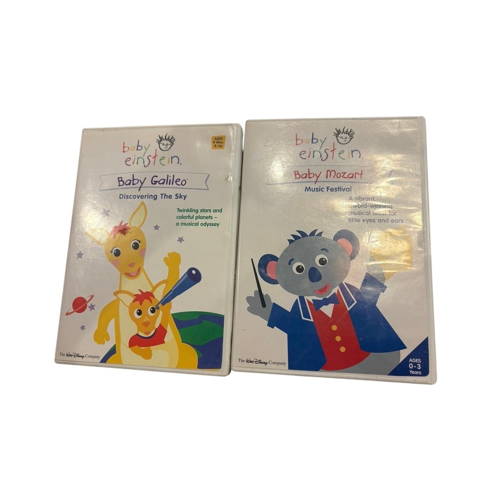 Baby Einstein DVD Lot Baby Mozart Music Festival & Baby Galileo Discovering Sky